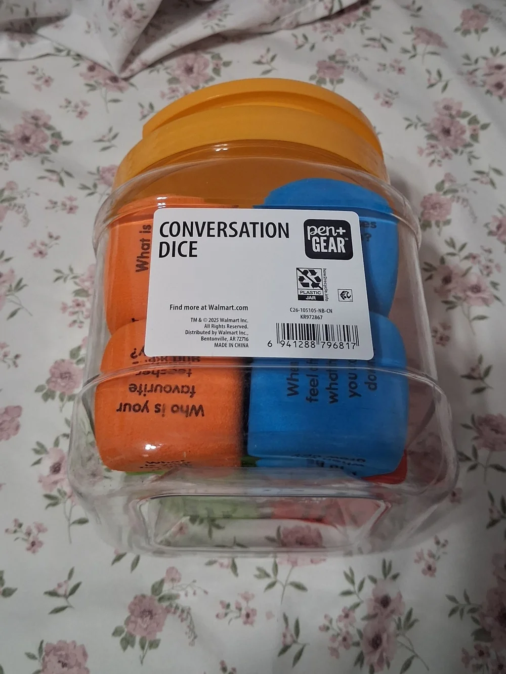 Conversation Dice Set - Orange & Blue